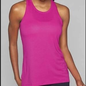 Athleta Hit Pink Magenta Loose Fit Sleeveless Plus Size Scoop Neck Shirt